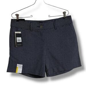 New women’s The Limited navy blue and White Bermuda chino Shorts size 8